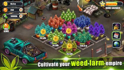 Screenshot 1: Idle Weed Farm Tycoon : Grow Bud & Build Empire