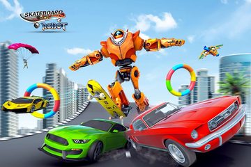 Screenshot 1: Flying Skateboard Robot Car