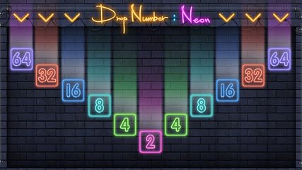 Screenshot 1: Drop Number™: Neon 2048