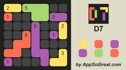 Screenshot 11: D7: pack the colored Dominoes per 7. Free game.