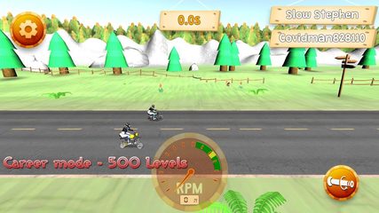 Screenshot 1: Motorcycle drag racing edition