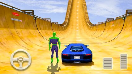 Screenshot 1: Superhero Car: Mega Ramp Games