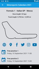 Screenshot 2: Motorsport Calendar 2022