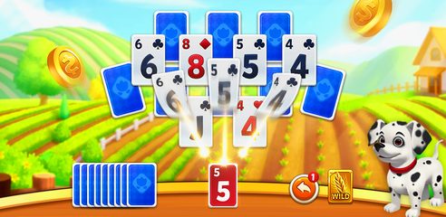 Screenshot 1: Solitaire Tripeaks Farm Harvest-Free Card Journey