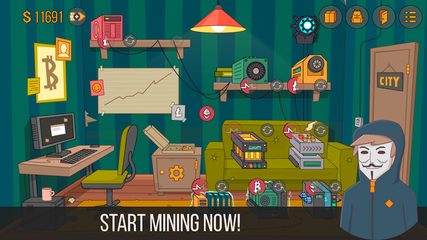 Screenshot 1: Idle Miner Simulator - Tap Tap Bitcoin Tycoon
