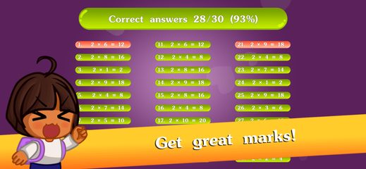 Screenshot 8: Math games for kids - Multiplication table (2х2)