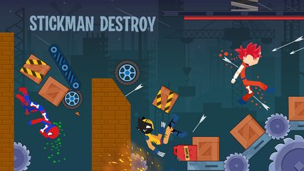 Screenshot 1: Stickman Destroy - Super Warriors Destruction
