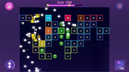 Screenshot 1: Neon Bricks Master