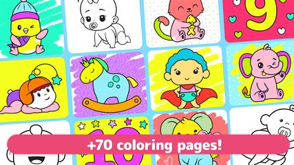 Screenshot 7: Coloring babies for kids - Cute baby drawing book