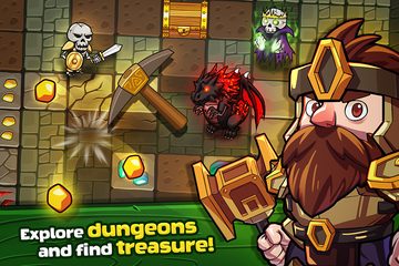 Screenshot 1: Mine Quest: Battle Dungeon RPG