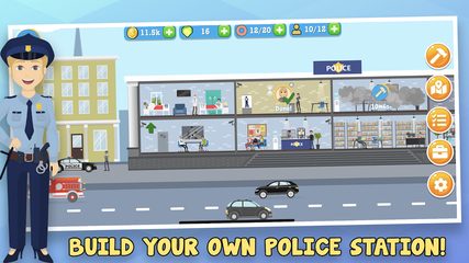 Screenshot 1: Police Inc: Tycoon police station builder cop game