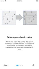 Screenshot 3: Tetrasquare2 - well known as Shikaku or Rectangles