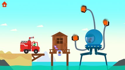 Screenshot 2: Dinosaur Fire Truck: for kids