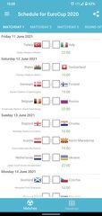 Screenshot 1: Schedule for EuroCup 2020 (2021)