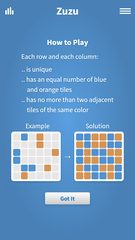 Screenshot 15: Zuzu · Binary Puzzle Game