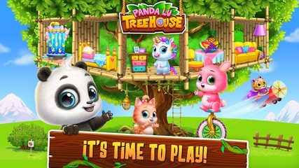 Screenshot 3: Panda Lu Treehouse - Build & Play with Tiny Pets