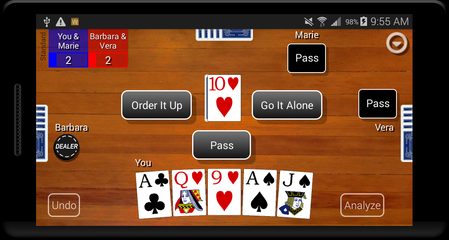 Screenshot 1: Euchre Card Classic