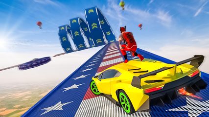 Screenshot 5: Superhero Car: Mega Ramp Games