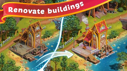 Screenshot 1: Gem Valley - Match & Restore
