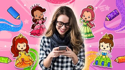 Screenshot 1: Princess Coloring Book Games