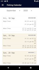 Screenshot 5: Fishing Times Free