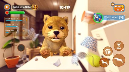 Screenshot 2: Virtual Puppy Simulator - Pet Dog Family Adventure