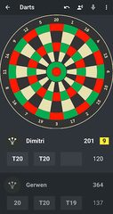 Screenshot 1: DARTS Scorer 2021