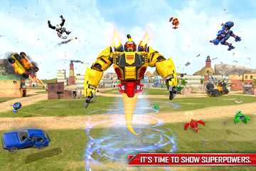 Screenshot 2: Flying Ghost Robot Car Game