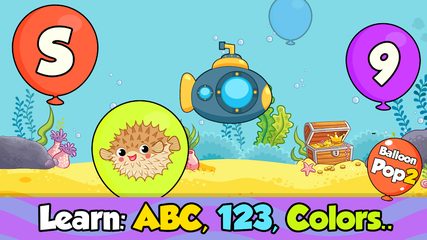 Screenshot 2: Balloon Pop Kids Learning Game