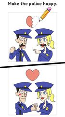 Screenshot 1: Draw Happy Police - Draw Games