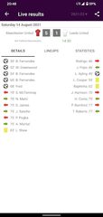 Screenshot 3: Live Scores for Premier League 2021/2022