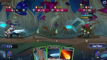 Screenshot 1: Breach Wanderers: A Roguelike Deckbuilder
