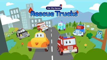 Screenshot 1: Car City Heroes: Rescue Trucks
