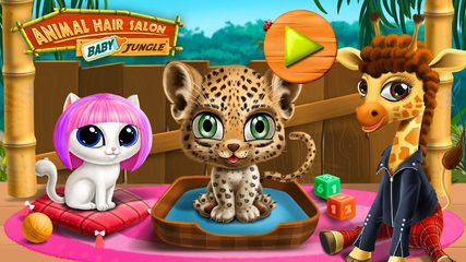 Screenshot 1: Baby Jungle Animal Hair Salon