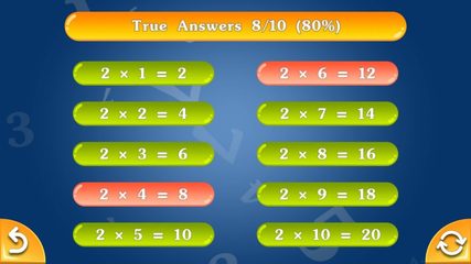Screenshot 4: Multiplication and Division Tables. Training.