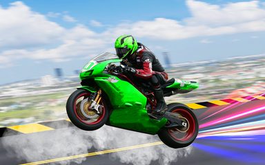 Screenshot 1: Mega Ramp Bike Stunt Games 3D