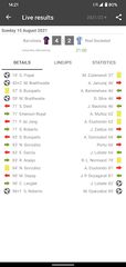 Screenshot 3: Live Scores for La Liga Santander 2021/2022