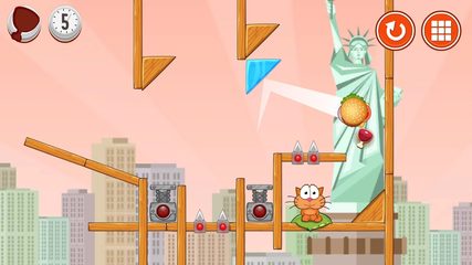 Screenshot 2: Hungry cat: physics puzzle game