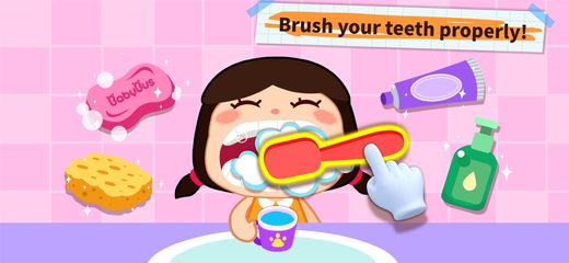 Screenshot 3: Safety & Habits -BabyBus 4+