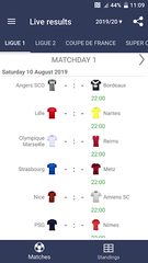 Screenshot 1: Live Scores for Ligue 1 France 2021/2022