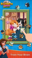 Screenshot 1: Solitaire Jigsaw Puzzle - Design My Art Gallery