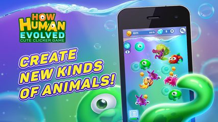 Screenshot 1: How human evolved: cute clicker game