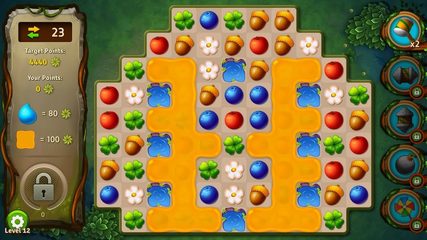Screenshot 1: Match 3 Games - Forest Puzzle