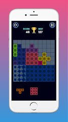Screenshot 1: Tetra! Glow Block Puzzle