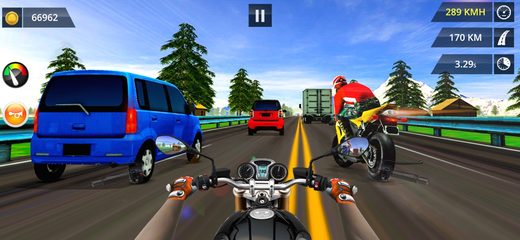 Screenshot 1: Moto Rider King– Highway Racer 4+