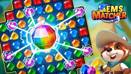 Screenshot 1: Gems Matcher - Match 3 Game