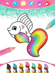 Screenshot 1: Princess Coloring Book Glitter & Girls Dress Up