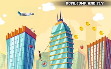 Screenshot 3: City bounce rope hero