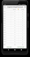 Screenshot 1: Eingelocht: Minigolf Scorecard