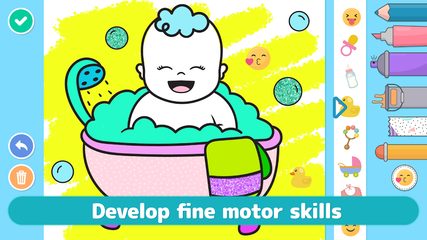 Screenshot 11: Coloring babies for kids - Cute baby drawing book